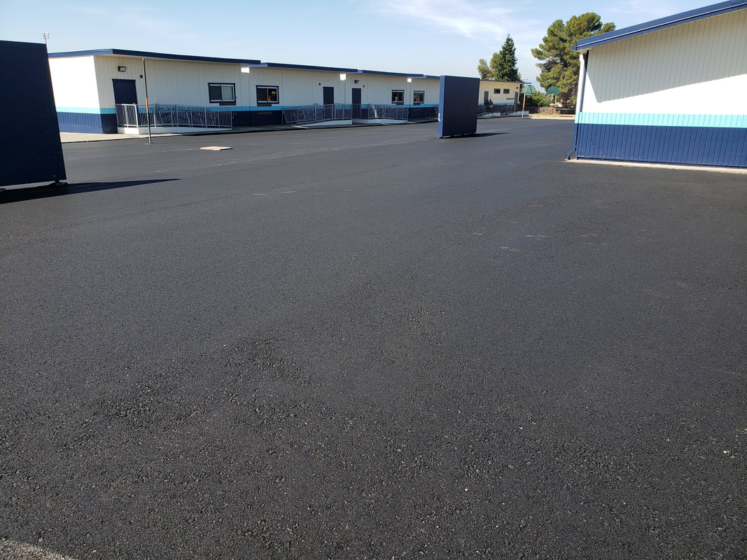 Photo of completed asphalt at Pomeroy (no striping yet)